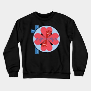 Heartbeat Design Crewneck Sweatshirt